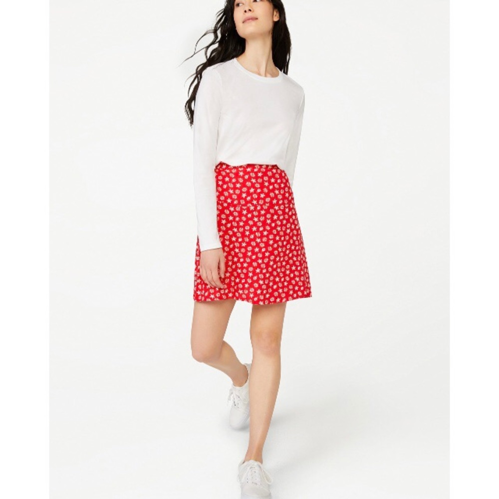 Free Assembly Red Mini Skirt
